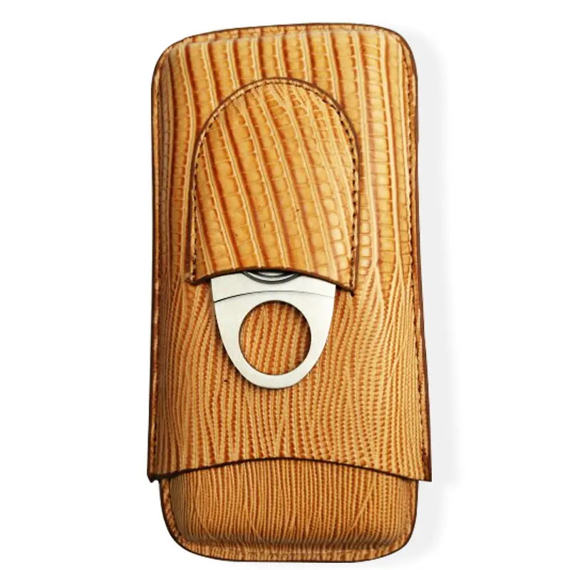 Портативный чехол для сигар хьюмидор 3 шт. тубы крокодиловый узор кожаный