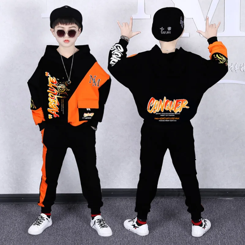 

Boys Clothing Clothes For Boys 2021 Spring Autumn Hooded Sportwear Clothing Sports Set For 5 6 7 8 9 10 11 12 Year Teen Clothes