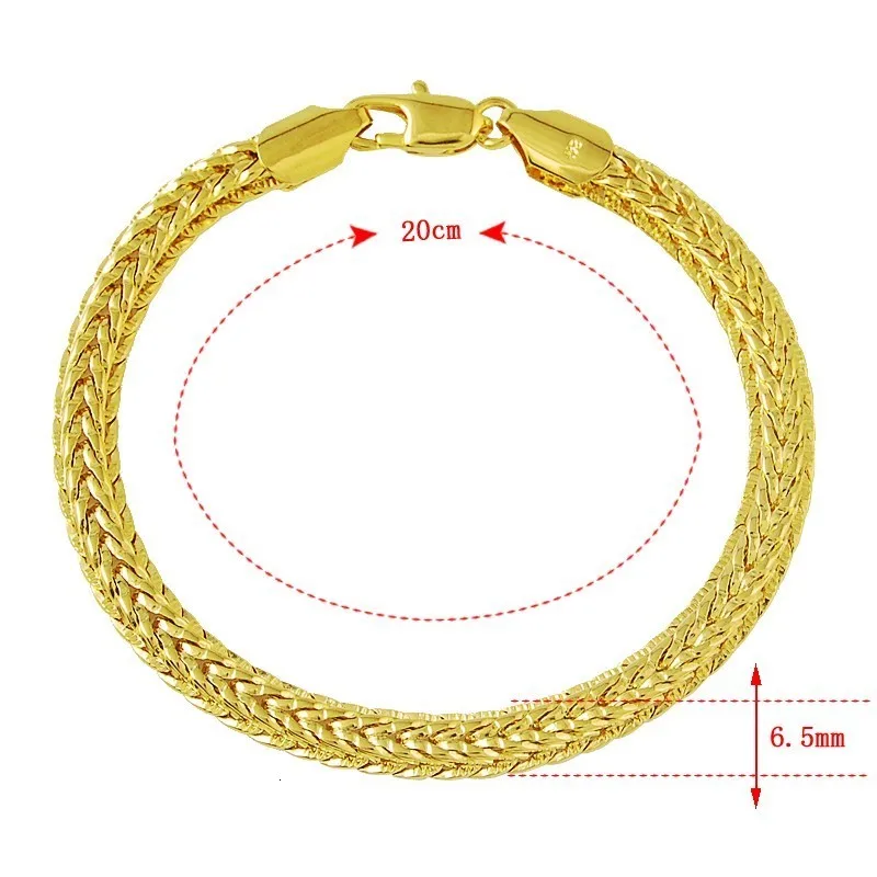 Высочайшее качество 24k позолоченный браслет, винтажный браслет-цепочка для киля для женщин и мужчин, ювелирный браслет золотого цвета