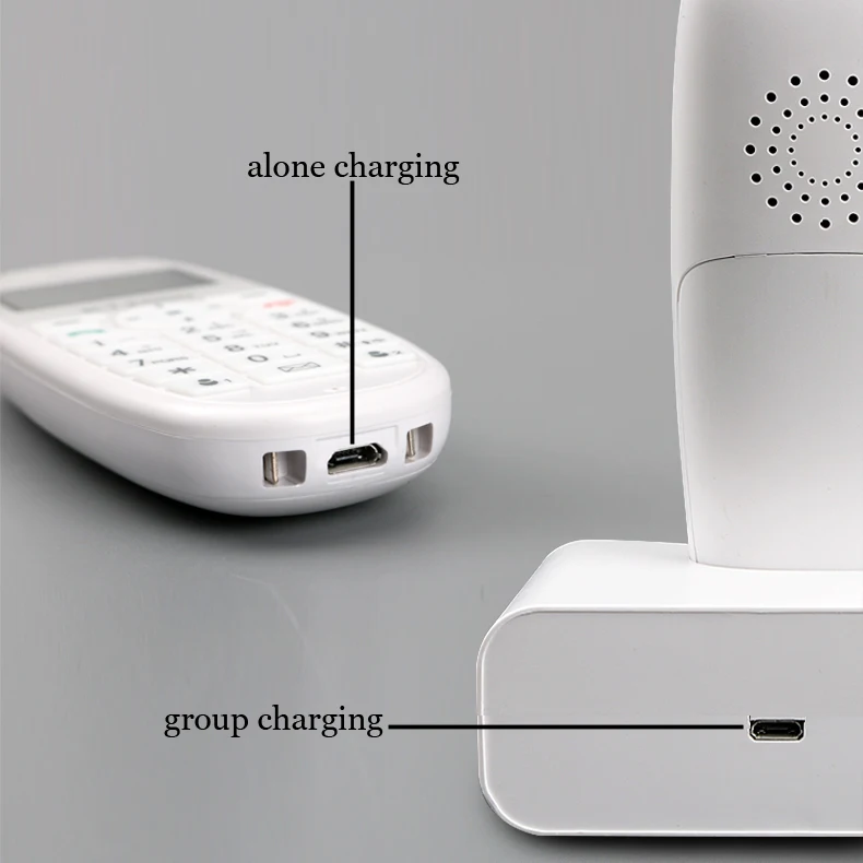 Беспроводной телефон GSM SIM карта фиксированный для пожилых людей белый