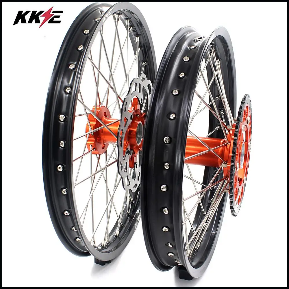 KKE 21 & 18 полный Enduro колеса Набор для EXC F W XCW 125 530 2003 2021 диски|motorcycle wheel|wheel for motorcyclektm exc