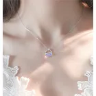 Стильное ожерелье с цепочкой в виде Луны, ожерелье из титановой стали меняющего цвет, Модная бижутерия, подарок для нее на день рождения