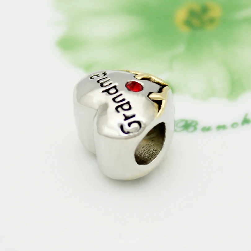 Бесплатная доставка подвеска в виде сердца бабушка красные кристаллы подходят