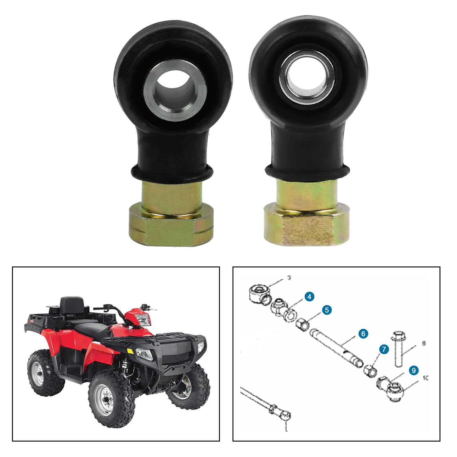 FLYPIG 2 шт. комплект наконечников тяги для Polaris Sportsman 500 570 EFI Trail Boss 325 330 Magnum Forest Ball Joint