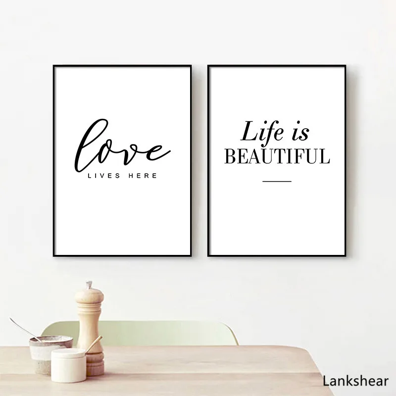 Черно белая философийская цитата холст плакат настенное искусство