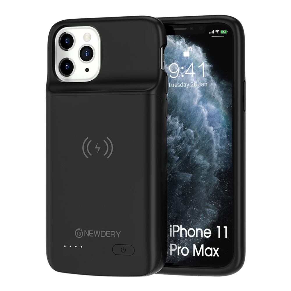 Чехол Newdery для iPhone 11 Pro Max 5000 мА · ч с полной защитой тонкий чехол беспроводной
