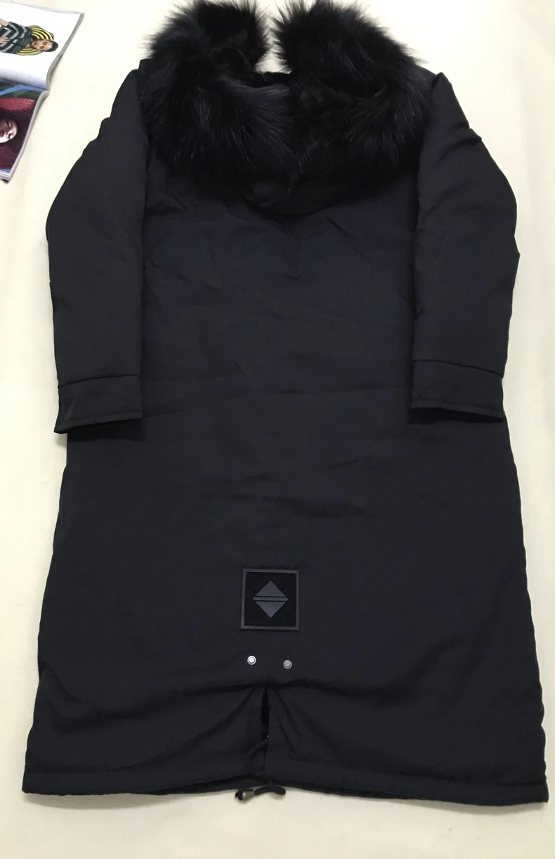 Parka Coat Long Winter Jacket Women Warm Big Fur Plus Size Female Lady Overcoat Outwear Clothes Black Windproof Tops Hat