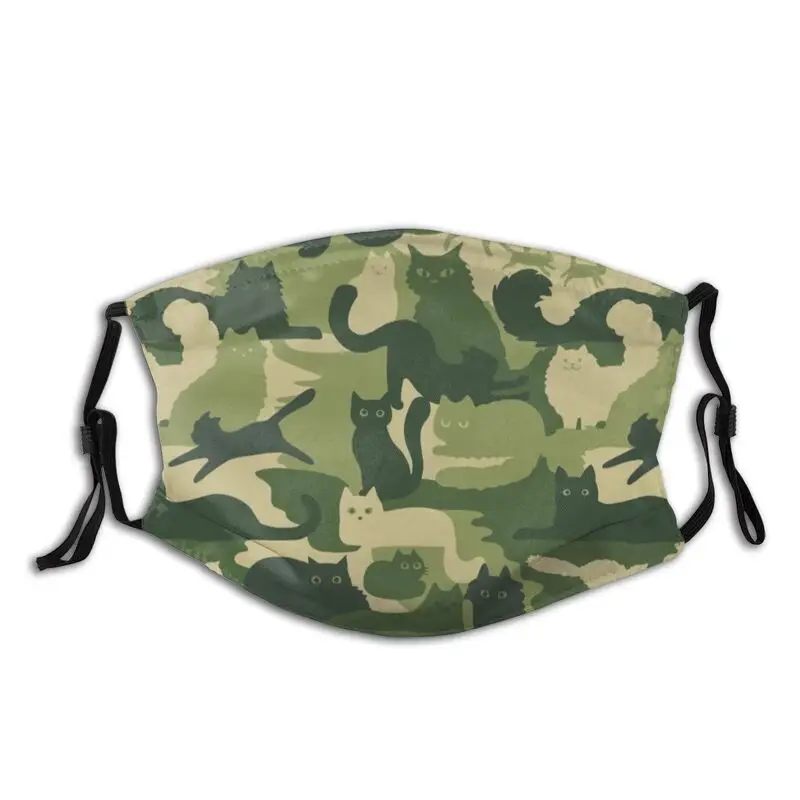 

Камуфляжная маска унисекс для взрослых Green Cat, камуфляжная маска для защиты от смога и пыли с фильтрами, защитный респиратор Муфель