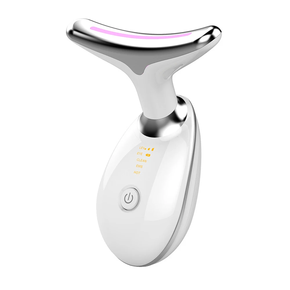 

Neck Massager 3 Colors Led Facial eye Lifting Wrinkle Removal Photon Therapy Skin Tighten Reduce Double Chin Beauty Care Device