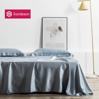 sondeson luxury 100 silk gray flat sheet 25 momme silk queen king standard healthy skin bed sheet pillowcase for women men kids