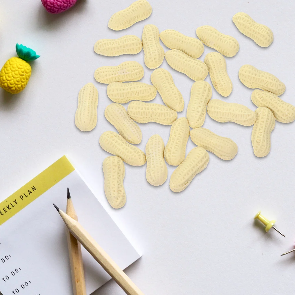 

25pcs Funny Stationery Simulation Peanut Erasers Rubber Erasing Stationery