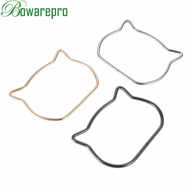 Bowarepro милый кот ухо Металл DIY сумка ручка Замена сумка ручка для дамская сумочка кошелёк с короткой ручкой Наплечные аксессуары для изготовления сумок