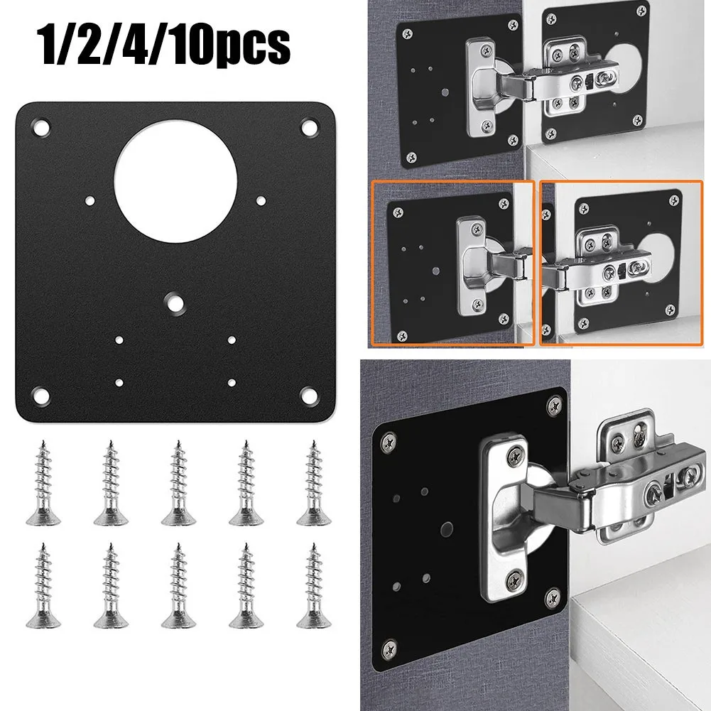 

1/2/4/10Pcs Hinge Repair Plate Stainless Steel Furniture Cupboard Cabinet Door Hinge Fixing Mount Tool Home Improvement Hardware