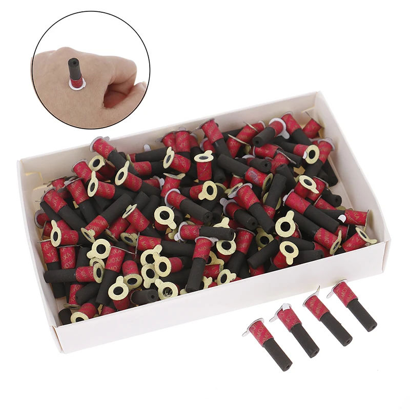 

180pcs Mini Moxa Self Stick-On Chinese Moxibustion Therapy Mini Massage Heating Acupuncture Moxa Tube