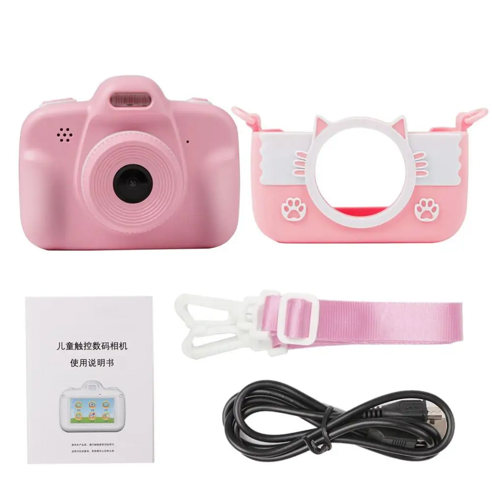 18MP Mini Kids Camera Full HD Digital With Silicone Case 3.0'' LCD Screen Display Children Toys For Christmas Gift | Электроника