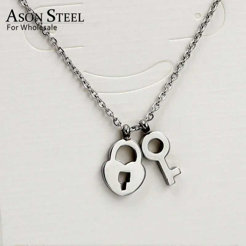 ASONSTEEL замок для ювелирных изделий ожерелье с подвеской в виде ключа из