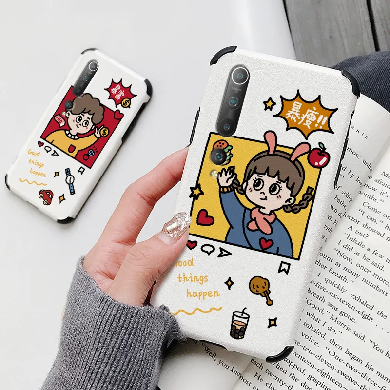 

Burger Girl Phone Case For Xiaomi Mi 10 10lite 10Pro 10S lite Pro Liquid Silicone Cover