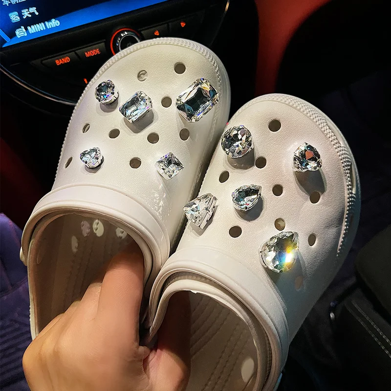 Набор из 10 штук блестящие украшения-Кроксы дизайнерские украшения сделай сам