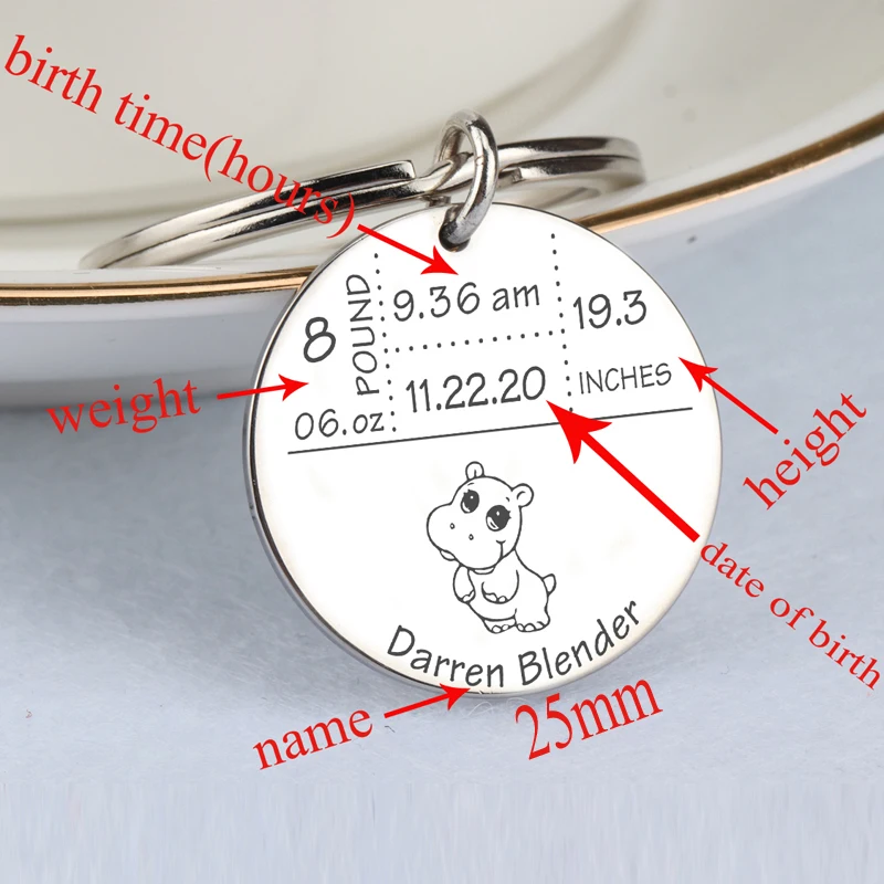Круглый брелок для новорожденных подарок эксклюзивный нового Папы мамы