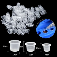 100pcs tattoo ink cups professional plastic transparent pigment cups clear holder container sml size for tattoo needle