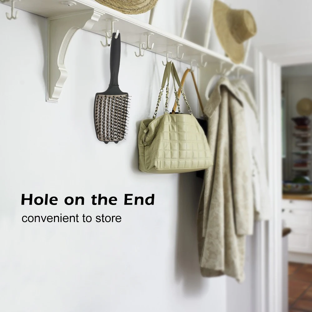 Изогнутое вентиляционное отверстие щетка для волос высушивания укладки