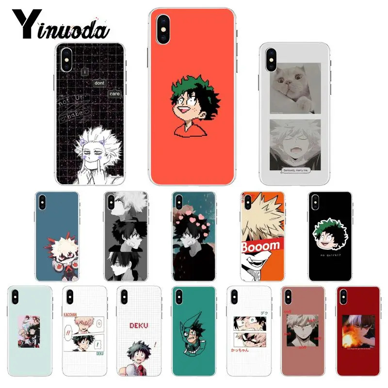 Yinuoda милый чехол для телефона My Hero academic аниме iPhone 8 7 6 6S X XS MAX 5 5S SE XR 11 Pro
