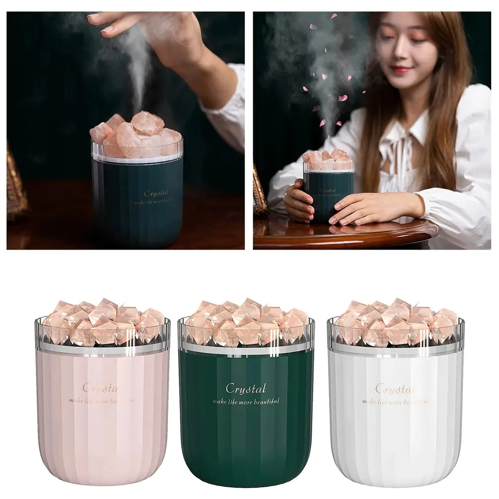 

Salt Stone Humidifier USB Charging Silent Automatic Humidification Convenient Vehicle Desk Top Humidifier With Light
