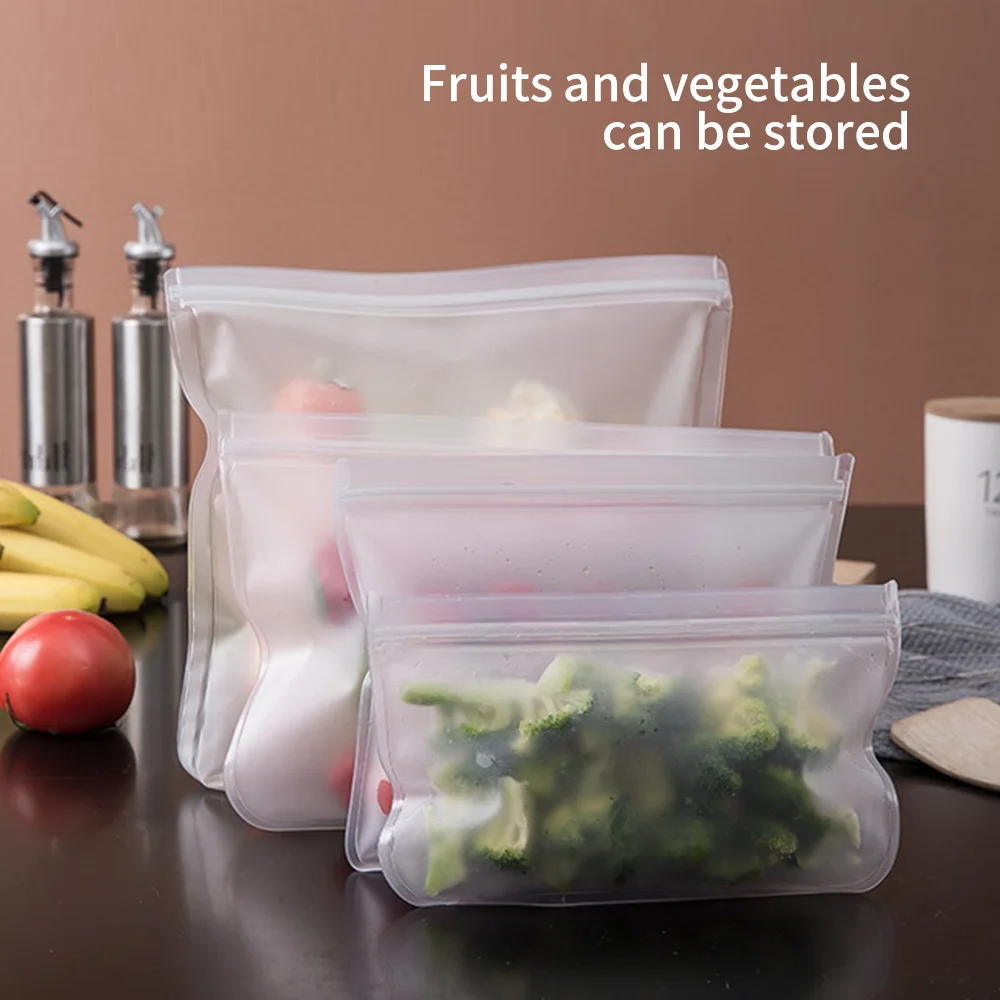 

1 шт. EVA Еда многоразовый мешок сохраняющий свежесть мешок для фруктов и овощей, Герметическая упаковка герметичная Еда сумка для хранения н...