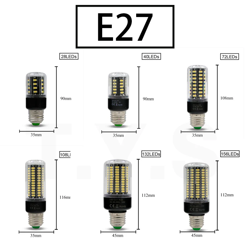E14 Светодиодный светильник-Кукуруза E27 220 В светодиодный светильник-кукуруза 110