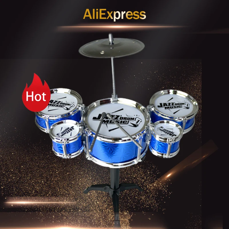Детская игрушка джазовый барабан Музыкальные инструменты игрушки тарелки