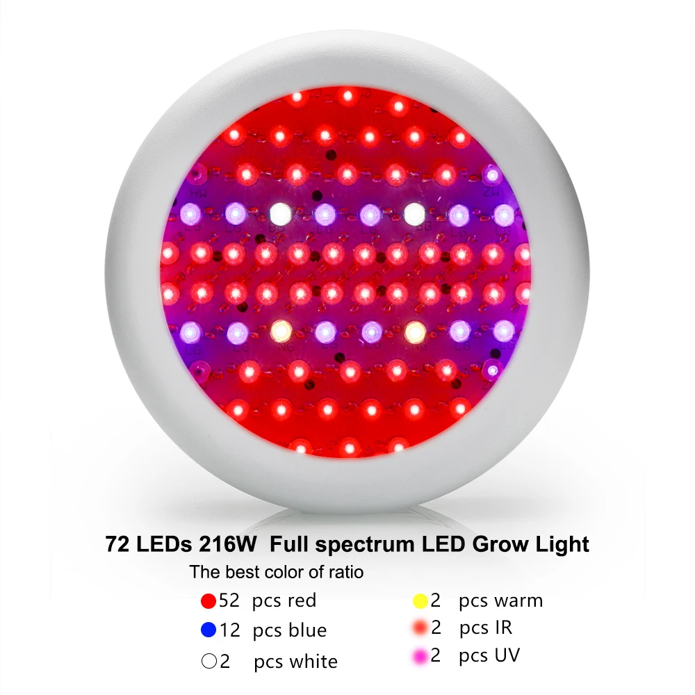 130W 150W 216W 300W UFO Полный спектр Светодиодная лампа для выращивания растений в помещении Комплект тентовых