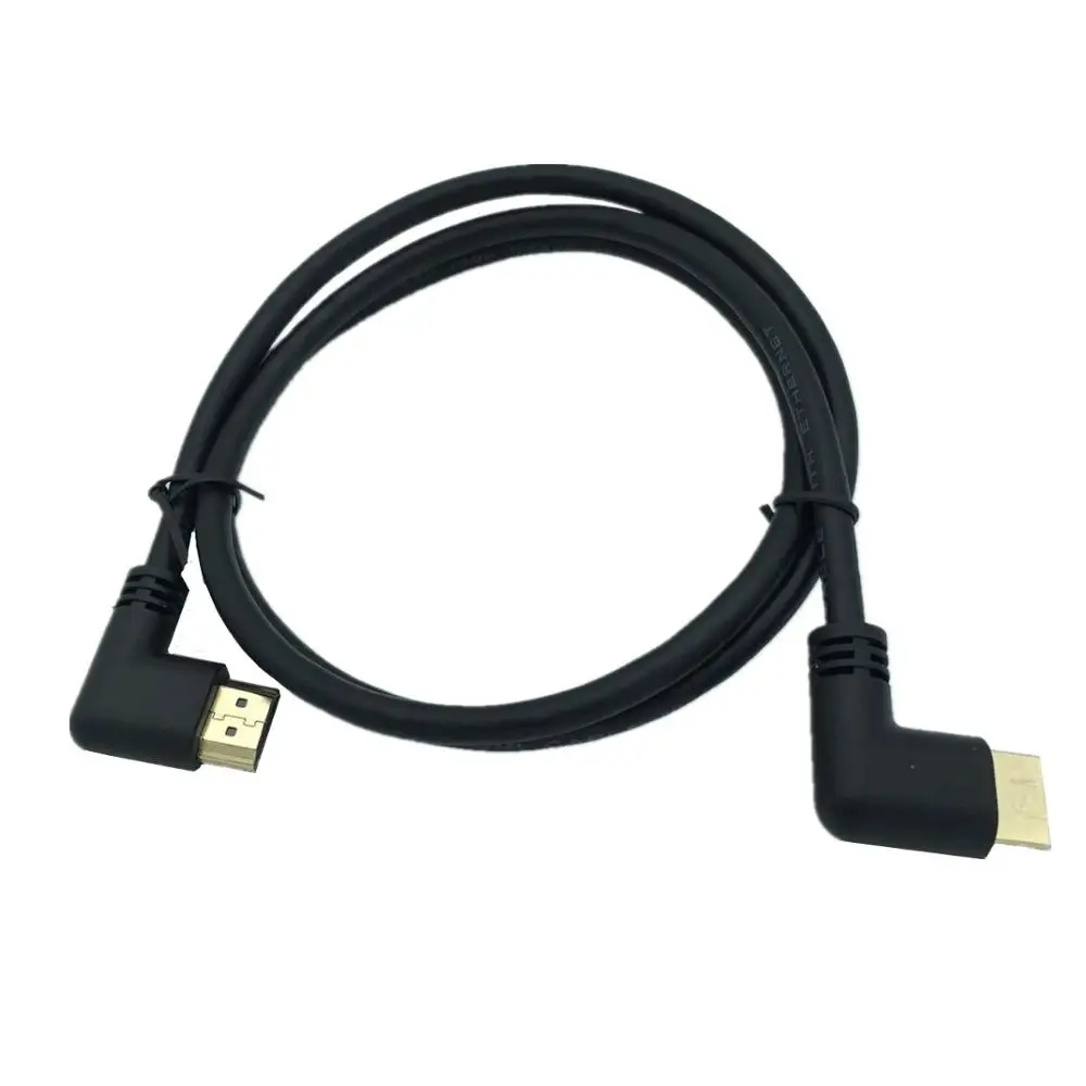 HDMI 2.0 4K 3D dual 90 degree curved male to right HDTV cable for DVD PS3 PC 0.5M | Электроника