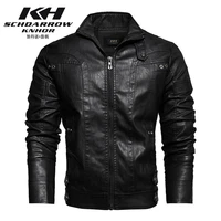 autumn winter 2020 mens new motorcycle leather jacket lining with velvet leather coat