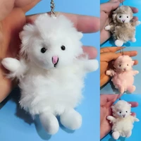 9cm cute little sheep lamb soft plush stuffed toy keychain hanging doll bag decor pendant girl kids gift
