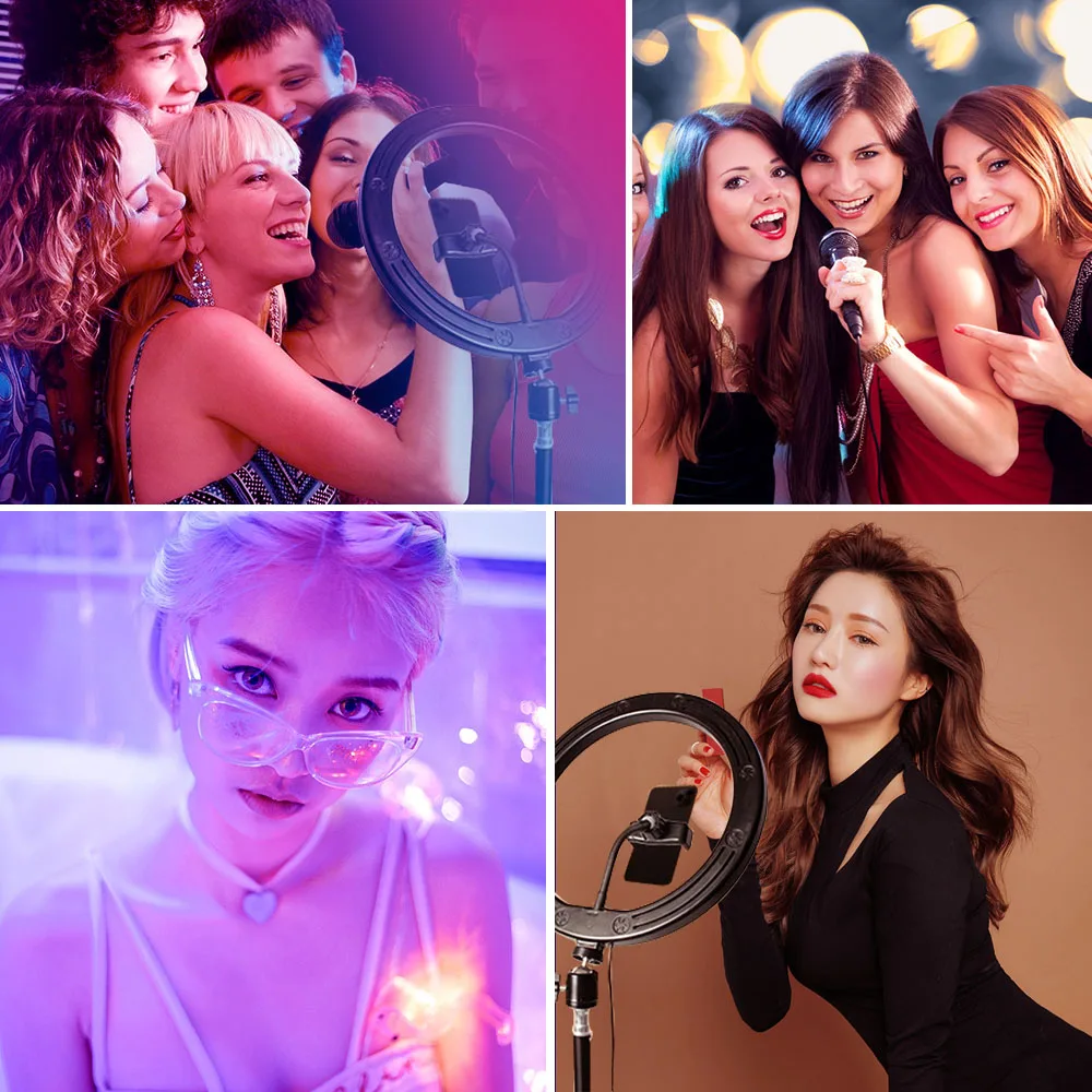 10 12 13 дюймов RGB кольцевой светильник с подставкой дистанционного Управление