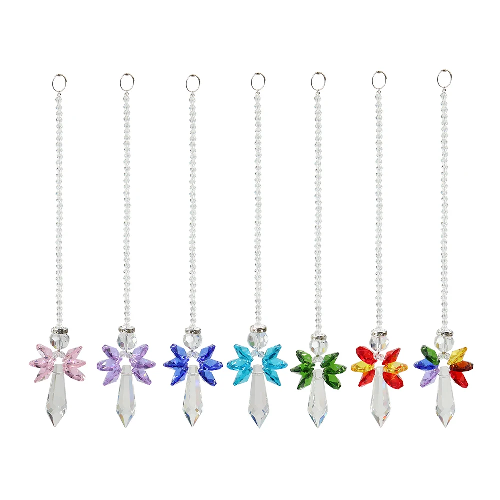 

Angel Crystal Prisms Hanging Rainbow Chaser Lighting Accessories for Window Curtains Pendant Home Garden Car Lamp Decor Gifts