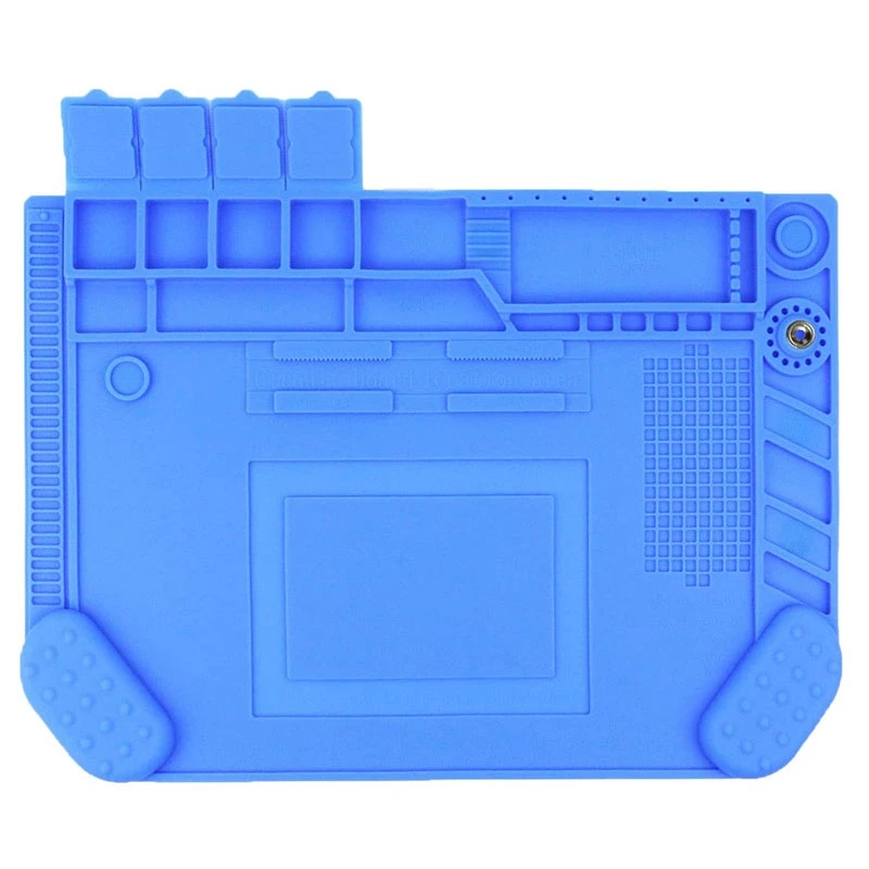 

Soldering Pad Silicone Heat-Resistant Pad Repair Pad 18.8 Inches x 12.6 Inches with Wrist Guard Electronic Pad