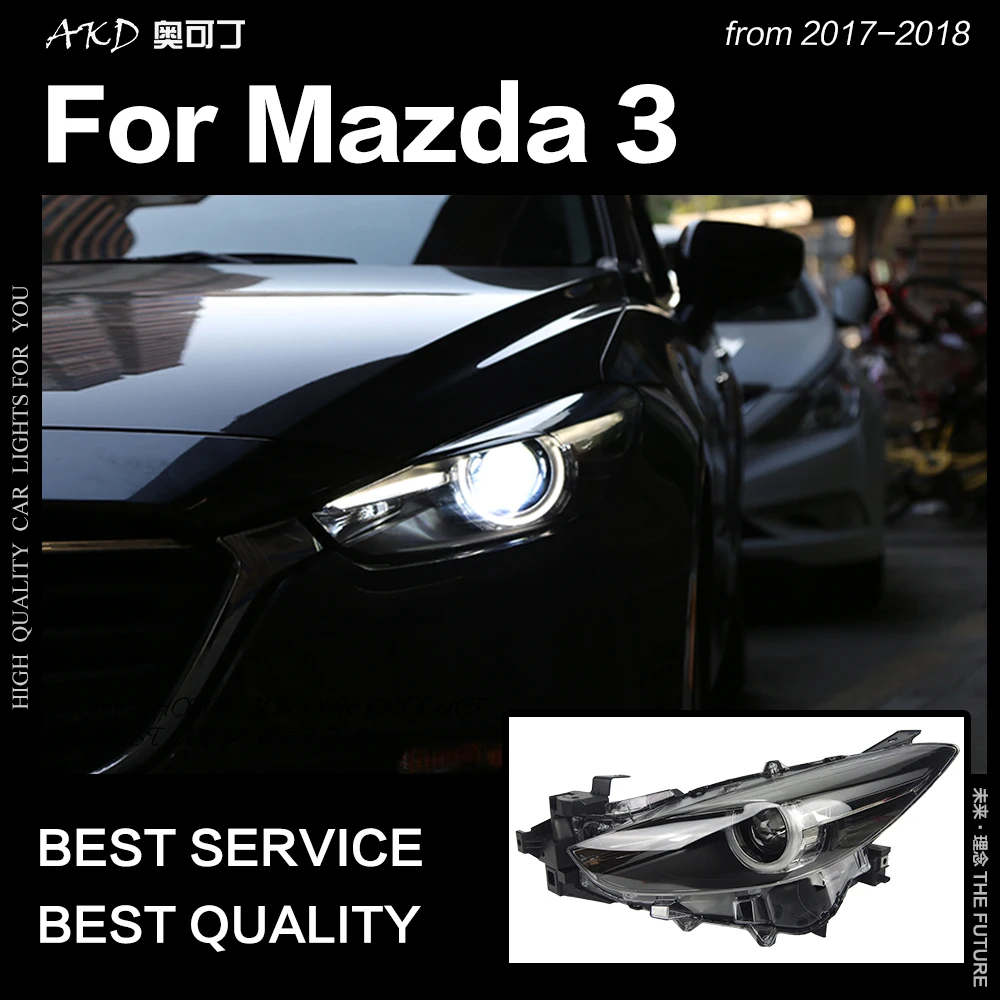 АКД стайлинга автомобилей фара для Mazda 3 фары 2017 2018 Новый Mazda3 Axela светодиодный