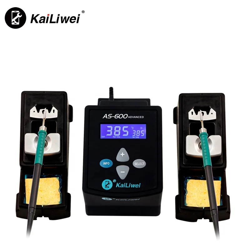 

Паяльная станция AS600D, паяльная станция с двойным электроприводом и цифровым дисплеем, регулируемая, двухканальная, с ручкой