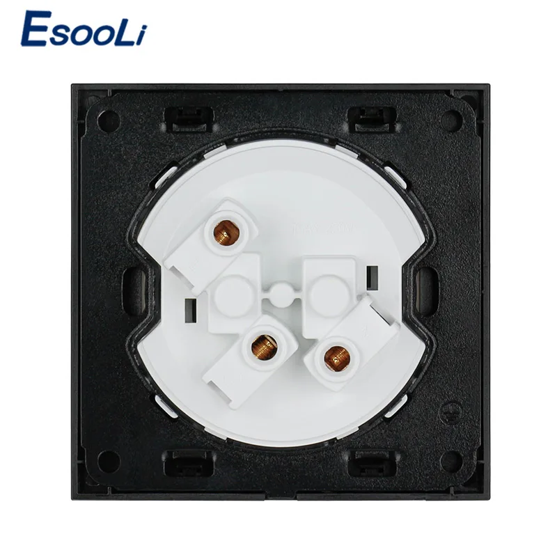 EsooLi панель адаптера зарядного устройства из золотого стекла 16 А европейская