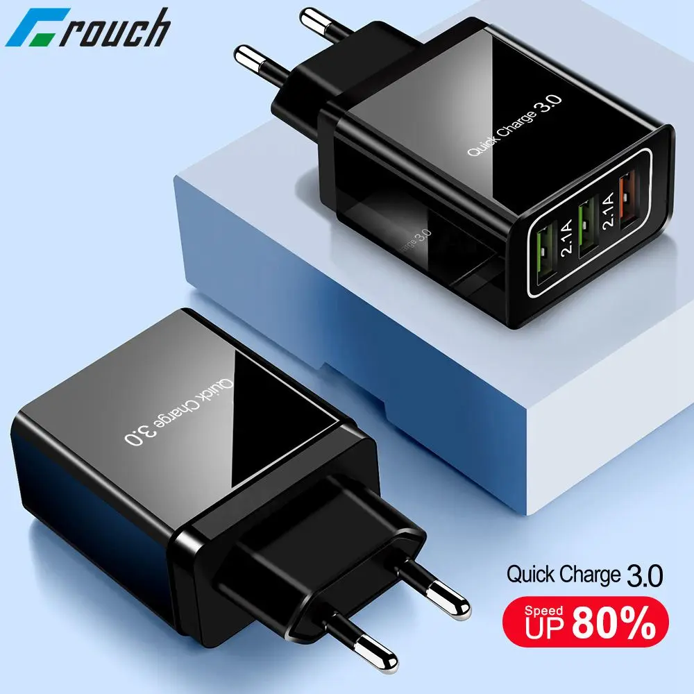 QC 3 0 USB зарядное устройство для смартфона с портами 5V3A ЕС США штекер адаптера traverl