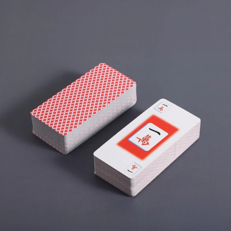 

Mah Jong Paper Mahjong Chinese Playing Cards Game Dices Portable Travel Entertainment Playing Cards Kit