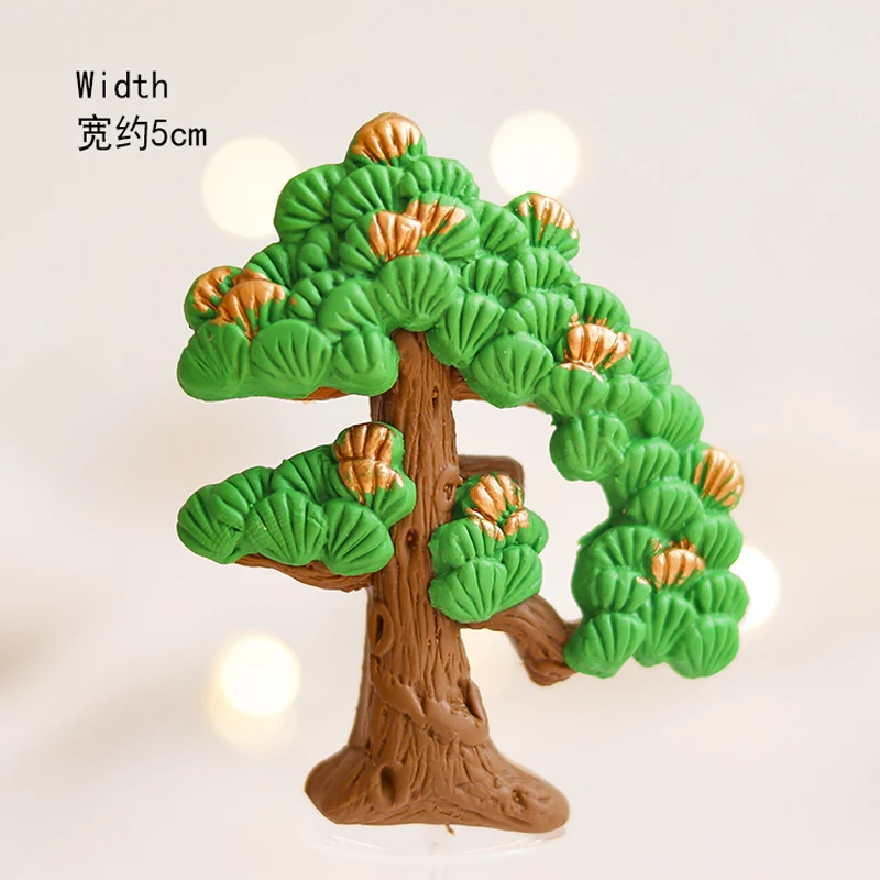 Clay pine 5cm Долговечность, топпер для торта с надписью «Grandpa», украшение для дня рождения, китайский Fuzi, благословение, принадлежности для выпечки, десерт, подарки для любви - Цвет: Clay pine 5cm