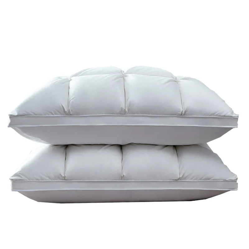 Подушка из хлопка премиум-класса для сна с гусиным пером 1 упаковка