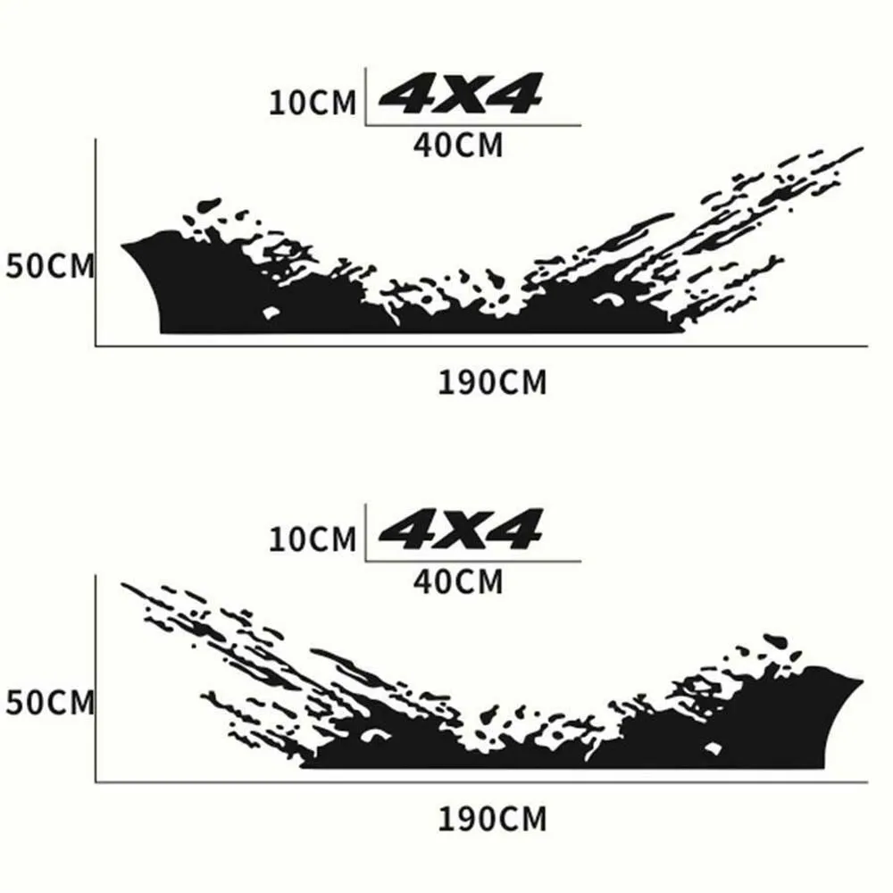 

2PCS/kit Car Stickers 50*190cm Accessories Auto Body Decoration Graphics