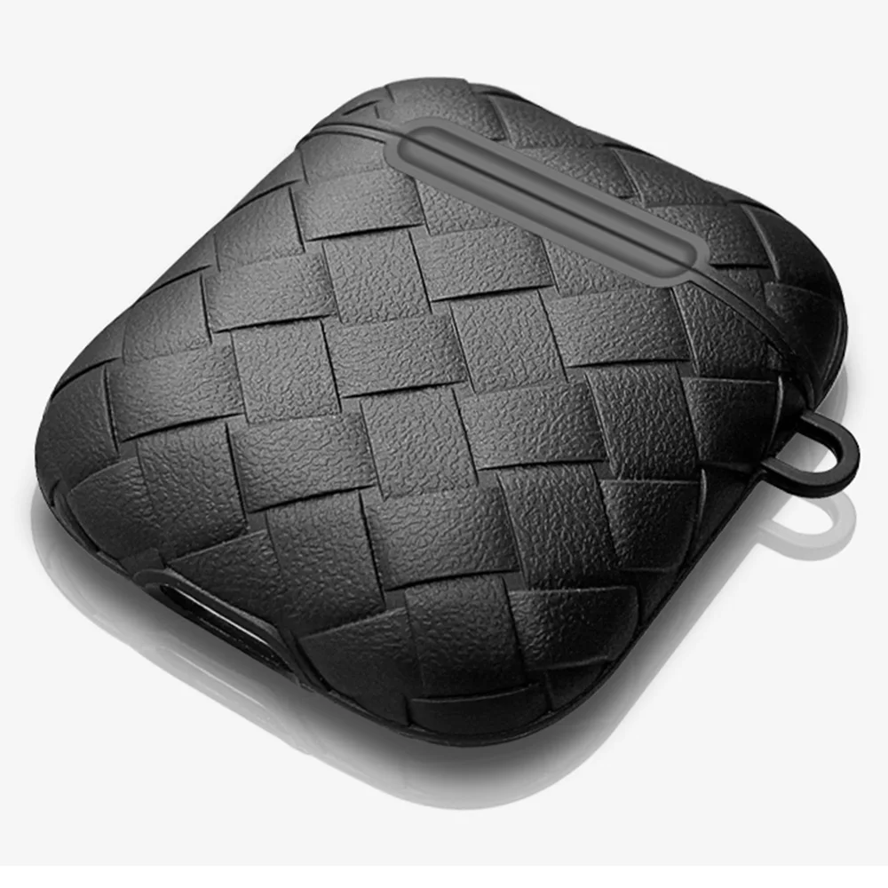 

Wireless Earphone Case For Air Pods 1 2 Protective Waterproof Break Proof Weaving Style Bluetooth Charging Box Bags