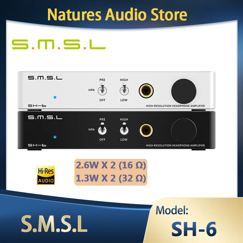 SMSL SH-6 SH6 SU6 усилитель для наушников Высокая мощность Предварительный 2 6 Вт