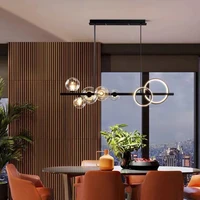 nordic glass bubble ball chandeliers gold black long pole art decor bar kitchen living room restaurant indoor pendant light