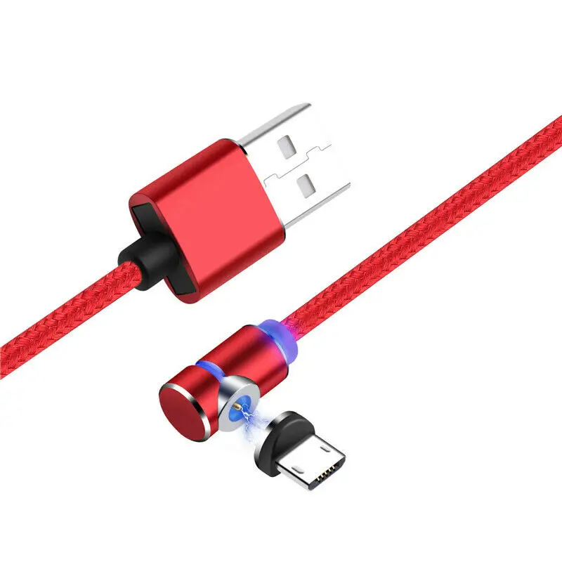 Магнитный кабель Micro Usb 1 м 2 штекер зарядного кабеля 90 градусов Тип C для быстрой зарядки IPhone Samsung huawei|Кабели