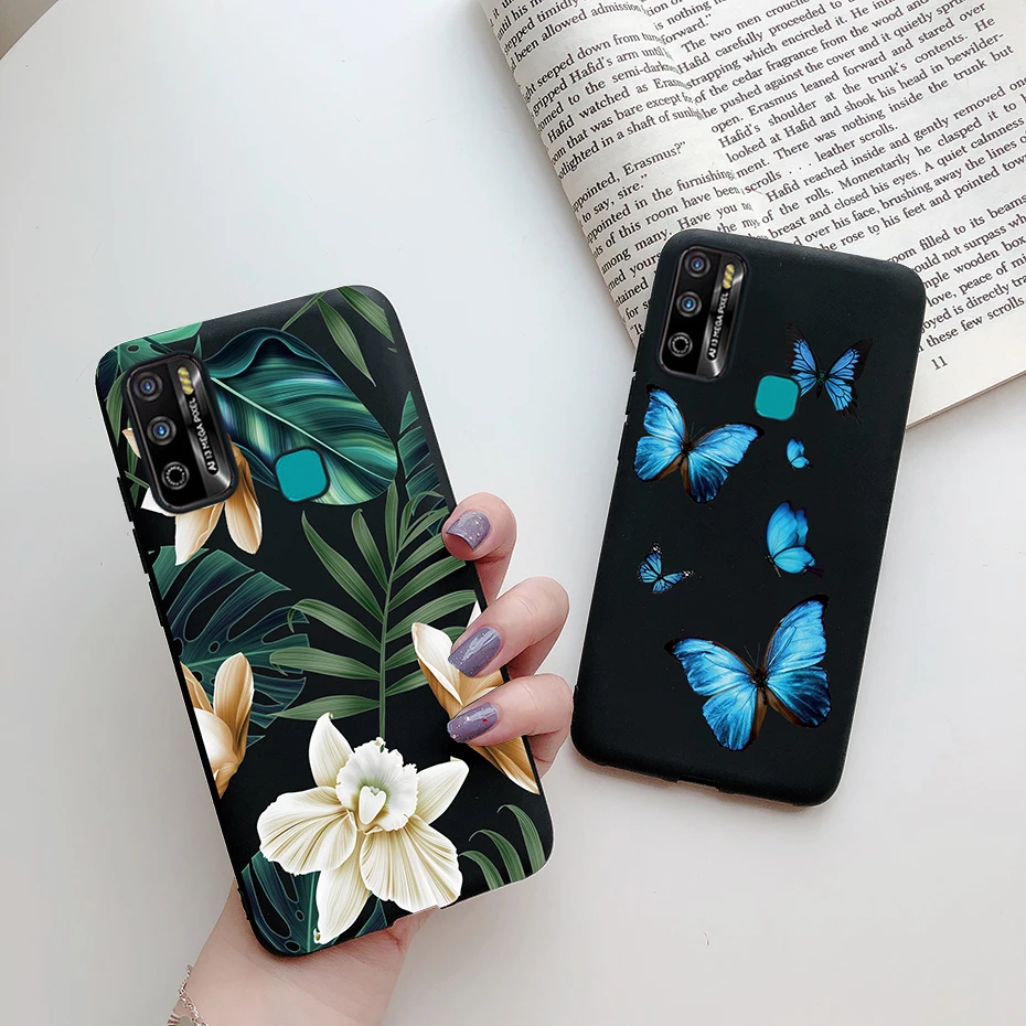 silicon case for infinix hot 9 play case soft tpu cute painted back phone cover coque for infinix hot9 hot 9 play bumper cases free global shipping